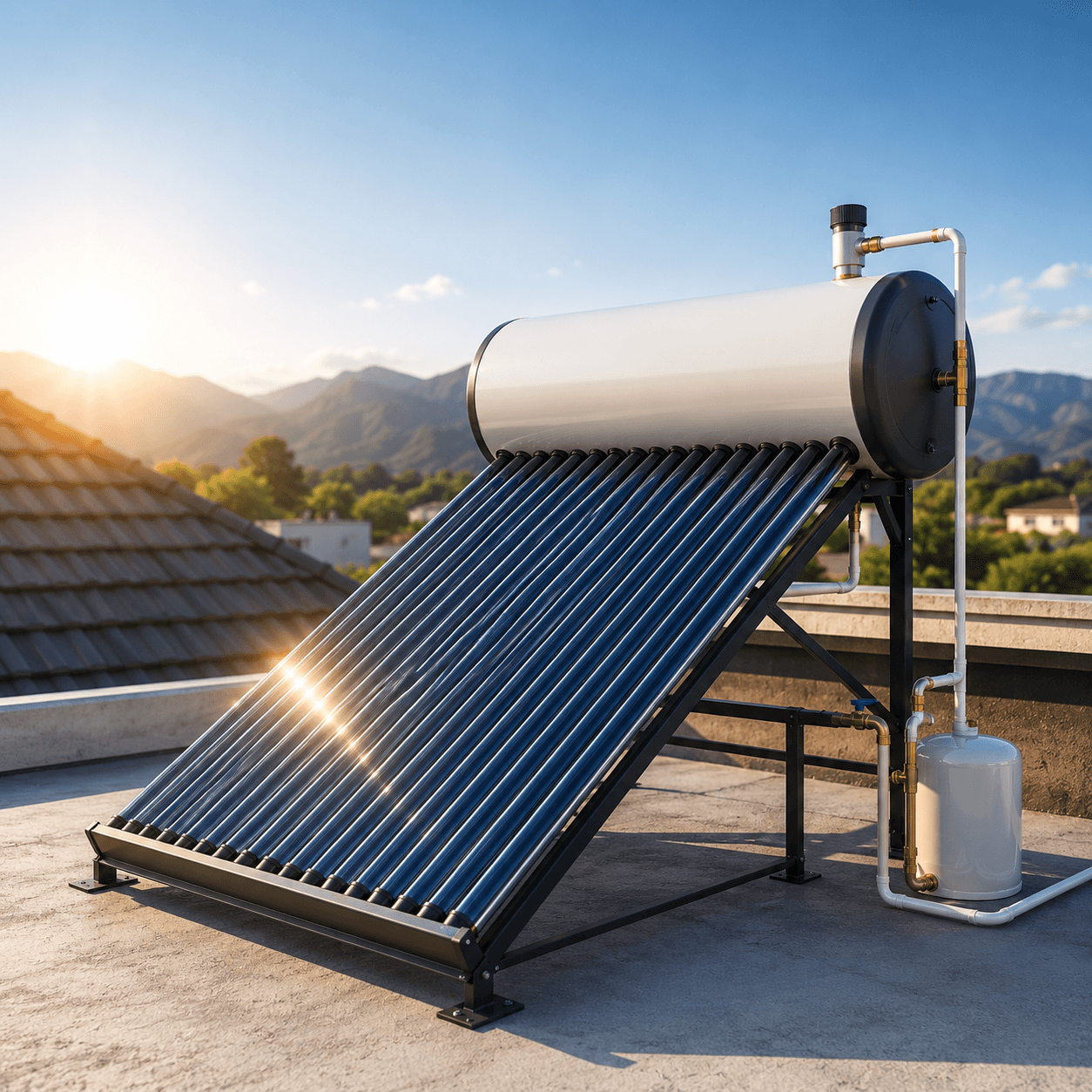 Solar geyser installation